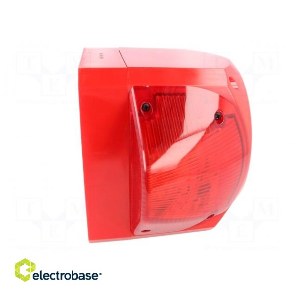 Signaller: lighting-sound | 24VDC | LED | red | IP66 | 116dB | Mat: ABS image 9