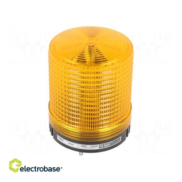 Signaller: lighting | flashing light | amber | S80 | 24VDC | IP44 | 216mA image 1