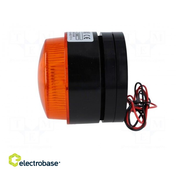 Signaller: lighting | flashing light | orange | Series: X80 | 24VDC image 3