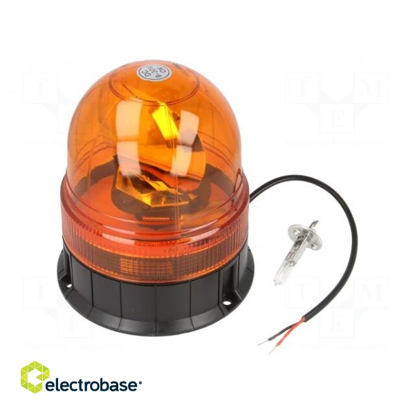 Signaller: lighting | orange | 12/24VDC | IP56 | Mounting: screw type image 1
