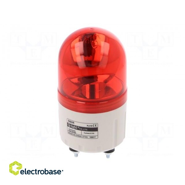 Signaller: lighting | rotating light | red | S60 | 24VDC | IP44 | 310mA image 1