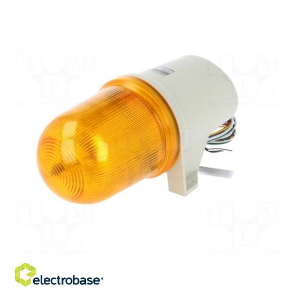 Signaller: lighting-sound | 10÷30VDC | LED | amber | IP65 | Ø97x218mm paveikslėlis 2