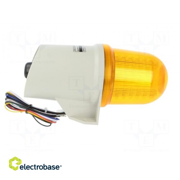 Signaller: lighting-sound | 10÷30VDC | LED | amber | IP65 | Ø97x218mm paveikslėlis 7
