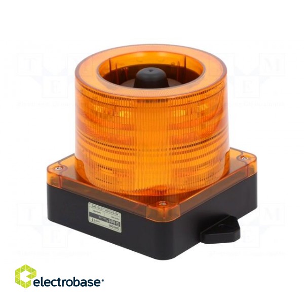Signaller: lighting-sound | 10÷30VDC | LED | amber | IP66 | Ø168x163mm фото 1