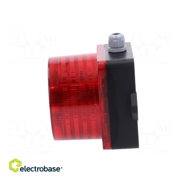 Signaller: lighting-sound | 10÷30VDC | LED | red | IP66 | Ø136x126mm фото 3