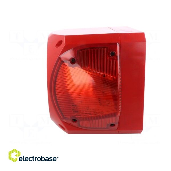 Signaller: lighting-sound | 10÷60VDC | siren,flashing light | red image 3