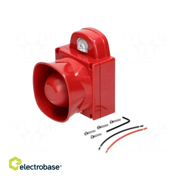 Signaller: lighting-sound | 12÷28VDC | siren,flashing light | LED image 1