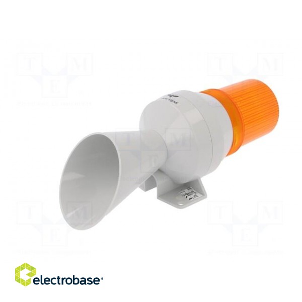 Signaller: lighting-sound | 230÷240VAC | bulb BA15D | orange | IP43 фото 2