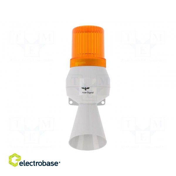 Signaller: lighting-sound | 230÷240VAC | bulb BA15D | orange | IP43 image 1