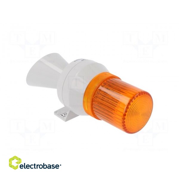Signaller: lighting-sound | 230÷240VAC | bulb BA15D | orange | IP43 фото 4