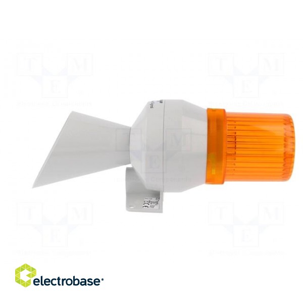 Signaller: lighting-sound | 230÷240VAC | bulb BA15D | orange | IP43 image 3