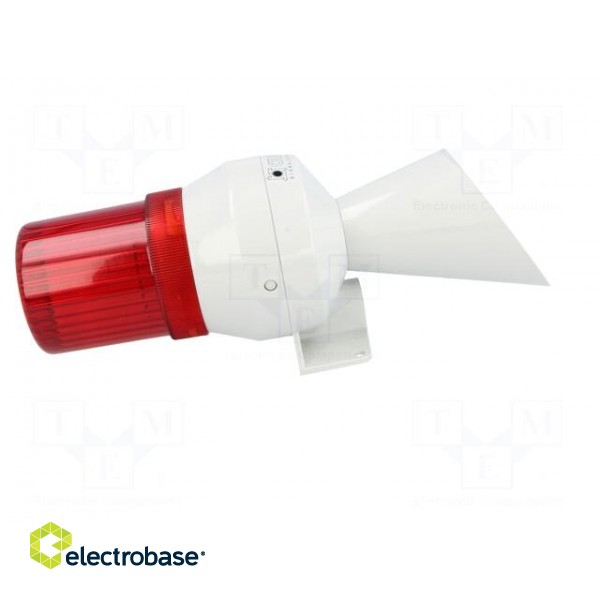 Signaller: lighting-sound | 230÷240VAC | bulb BA15D | red | IP43 image 3