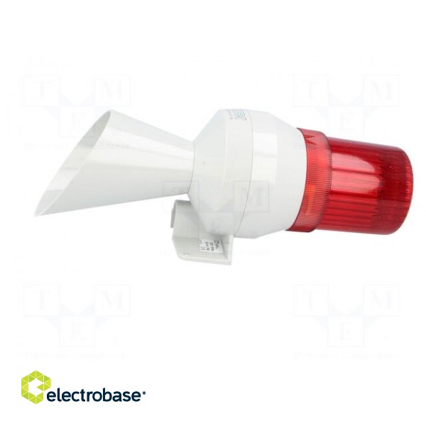 Signaller: lighting-sound | 230÷240VAC | bulb BA15D | red | IP43 image 7