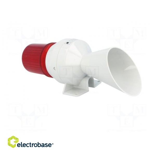 Signaller: lighting-sound | 230÷240VAC | bulb BA15D | red | IP43 image 4