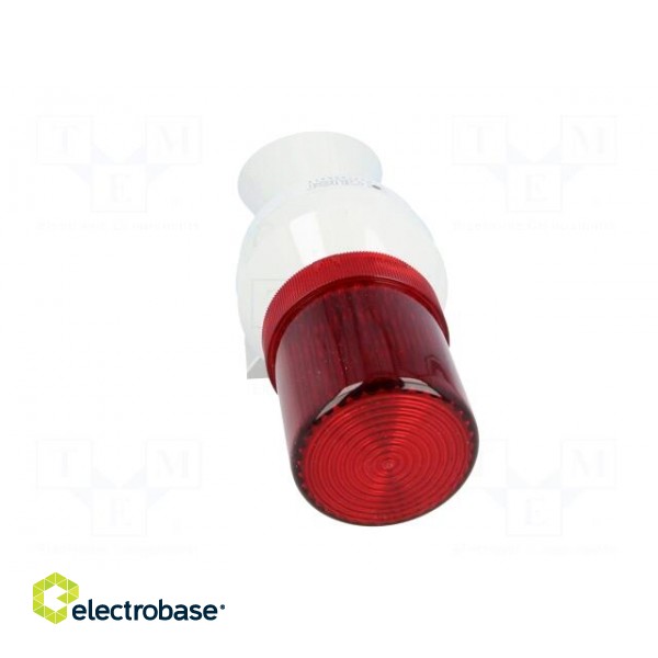 Signaller: lighting-sound | 230÷240VAC | bulb BA15D | red | IP43 фото 9
