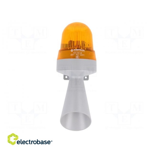 Signaller: lighting-sound | 230VAC | horn,flashing light | orange image 1