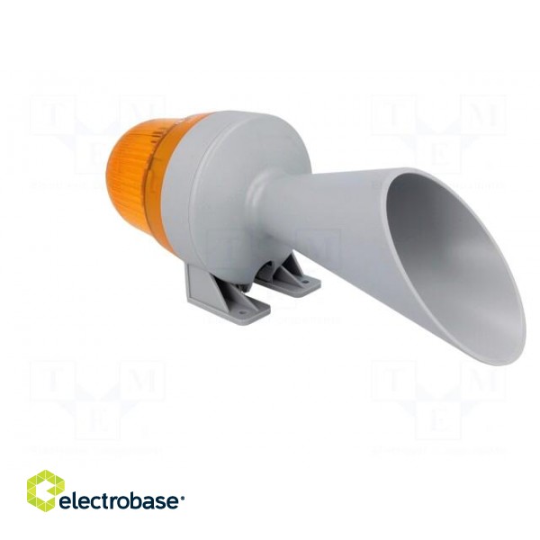 Signaller: lighting-sound | 230VAC | horn,flashing light | orange фото 4