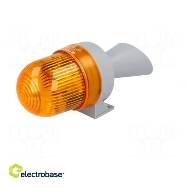 Signaller: lighting-sound | 230VAC | horn,flashing light | orange фото 2