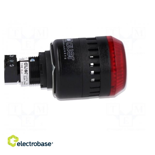 Signaller: lighting-sound | 24VDC | 24VAC | LED | red | IP65 | Ø45x83mm image 7