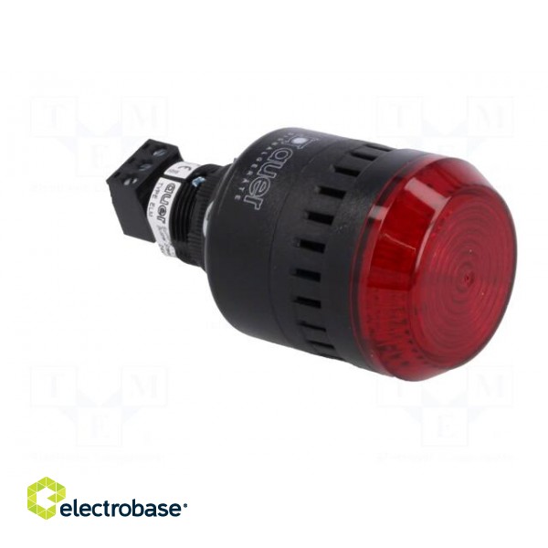 Signaller: lighting-sound | 24VAC | 24VDC | LED | red | IP65 | Ø45x83mm image 8