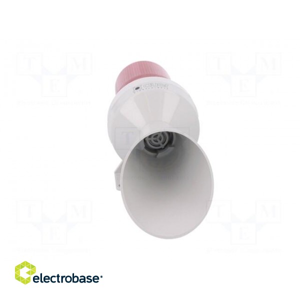 Signaller: lighting-sound | 24VDC | bulb BA15D | red | IP43 | Ø75x213mm фото 5