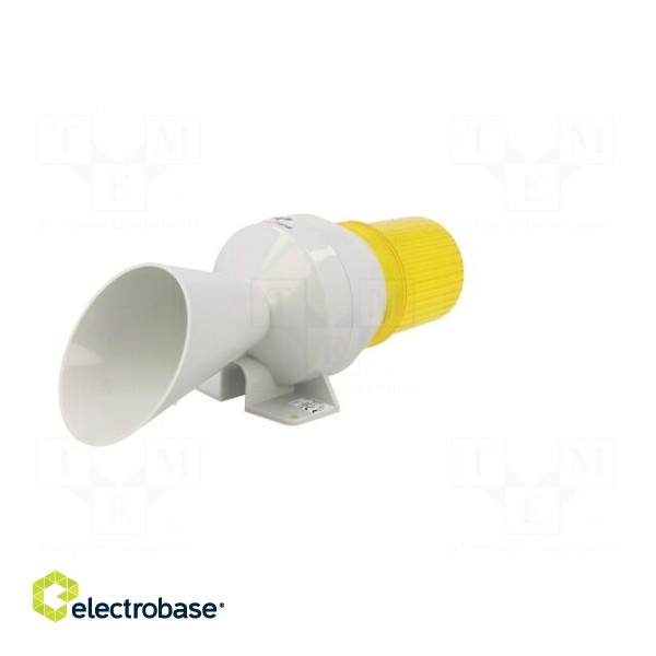 Signaller: lighting-sound | 24VDC | bulb BA15D | yellow | IP43 фото 2