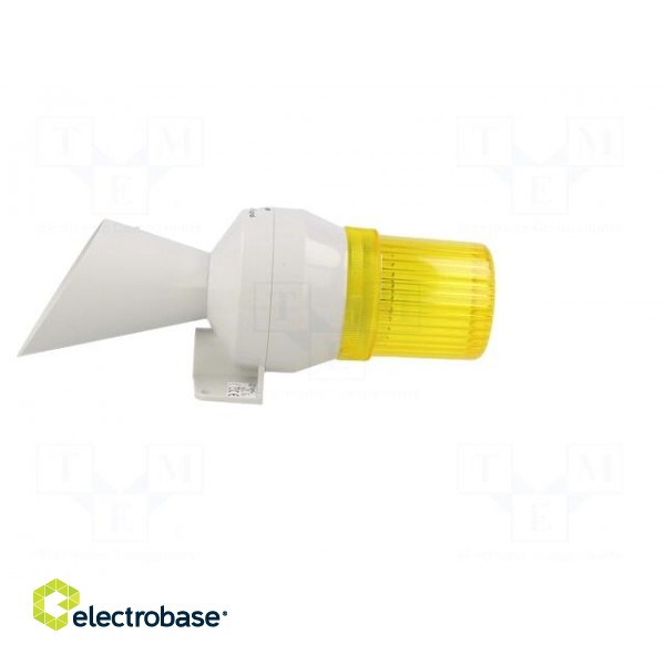 Signaller: lighting-sound | 24VDC | bulb BA15D | yellow | IP43 | KLL image 3