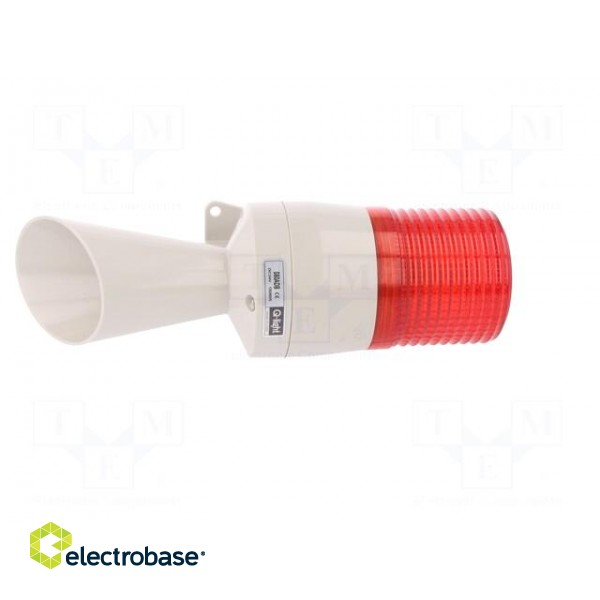 Signaller: lighting-sound | 24VDC | bulb | red | IP54 | Ø86x233mm | 556mA image 3