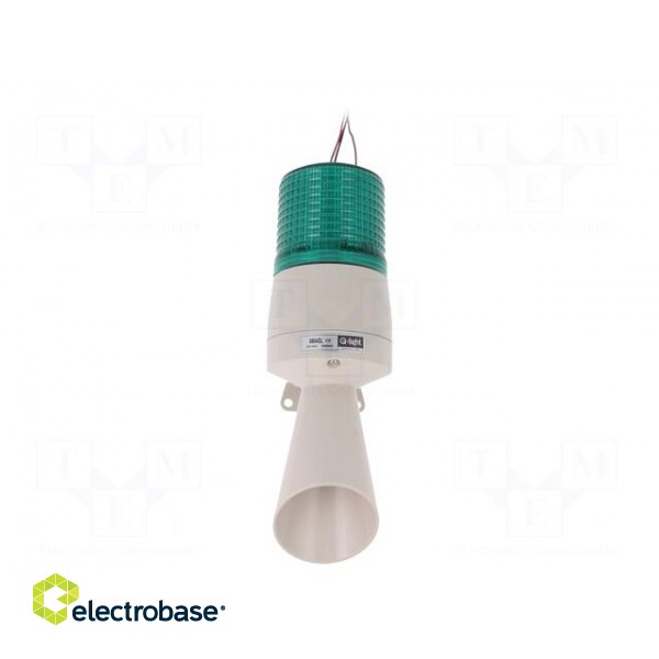 Signaller: lighting-sound | 24VDC | LED | green | IP54 | Ø86x233mm paveikslėlis 1