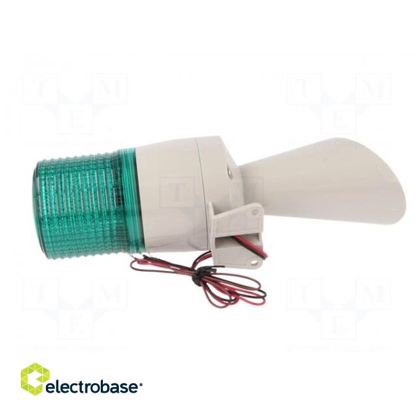 Signaller: lighting-sound | 24VDC | LED | green | IP54 | Ø86x233mm paveikslėlis 7
