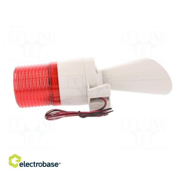 Signaller: lighting-sound | 24VDC | LED | red | IP54 | Ø86x233mm | 125mA image 7