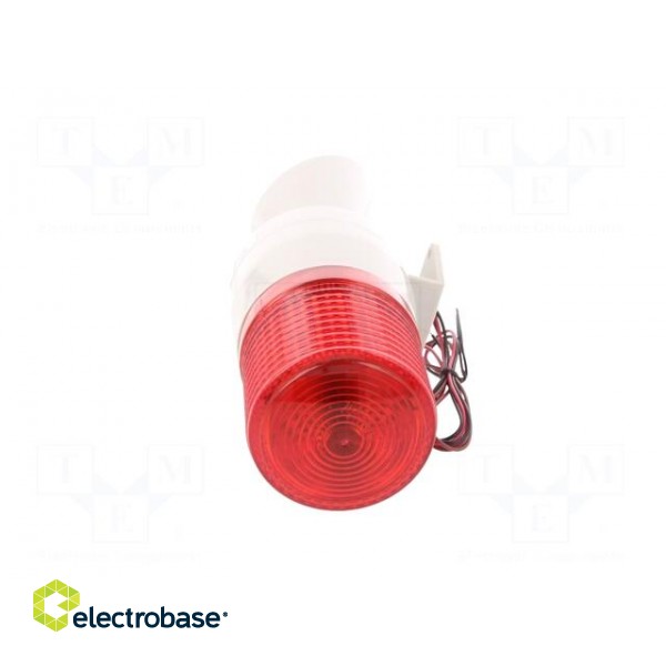Signaller: lighting-sound | 24VDC | LED | red | IP54 | Ø86x233mm | 125mA image 5