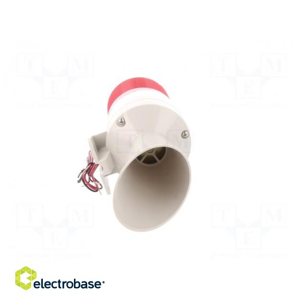 Signaller: lighting-sound | 24VDC | LED | red | IP54 | Ø86x233mm | 125mA image 9