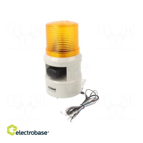 Signaller: lighting-sound | 24VDC | siren,flashing light | amber фото 1