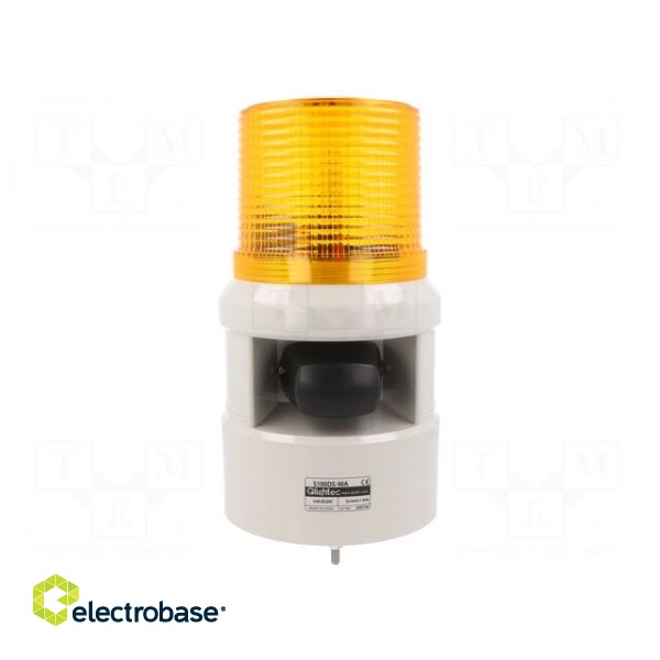 Signaller: lighting-sound | 24VDC | siren,flashing light | amber фото 1