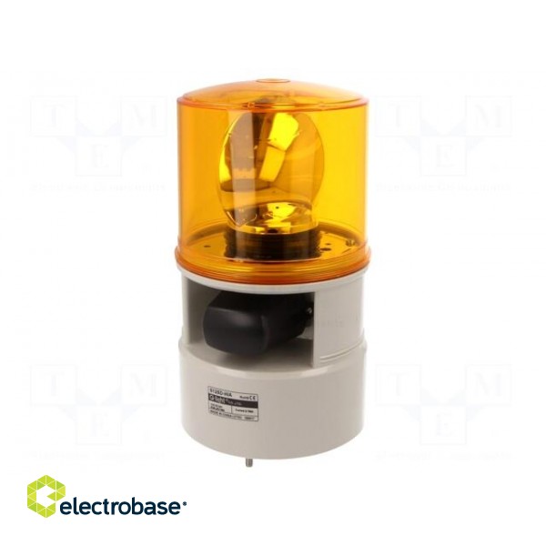 Signaller: lighting-sound | 24VDC | siren,rotating light | amber image 1