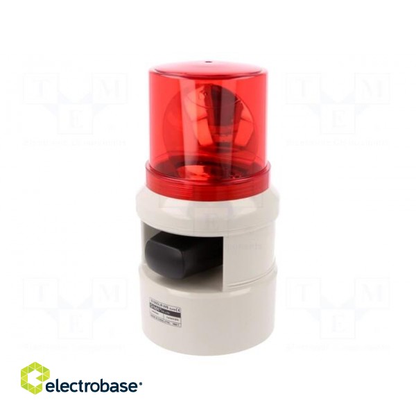Signaller: lighting-sound | 24VDC | siren,rotating light | LED | red фото 1