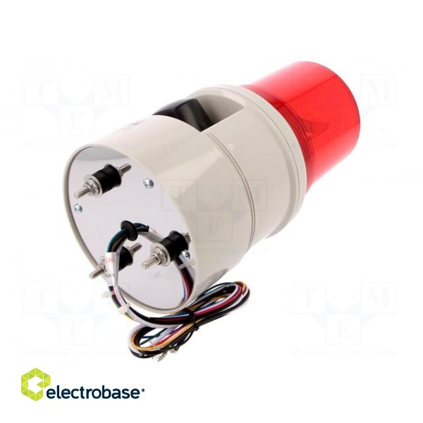 Signaller: lighting-sound | 24VDC | siren,rotating light | LED | red фото 2