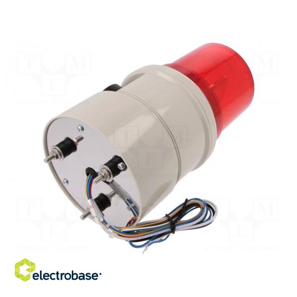 Signaller: lighting-sound | 24VDC | siren,rotating light | LED | red фото 2