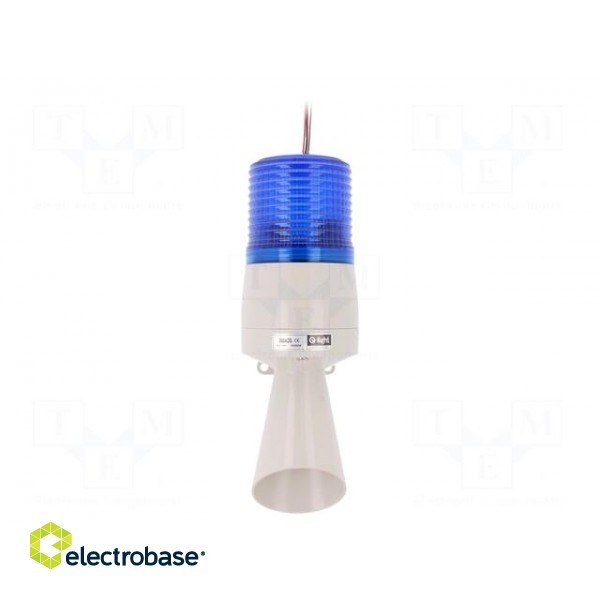 Signaller: lighting-sound | 24VDC | xenon arc lamp | blue | IP54 image 1