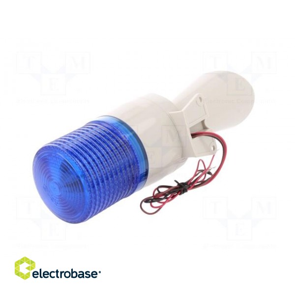 Signaller: lighting-sound | 24VDC | xenon arc lamp | blue | IP54 image 6
