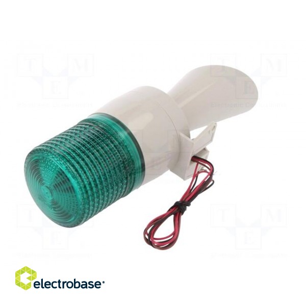 Signaller: lighting-sound | 24VDC | xenon arc lamp | green | IP54 image 6