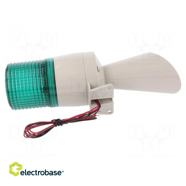 Signaller: lighting-sound | 24VDC | xenon arc lamp | green | IP54 фото 7