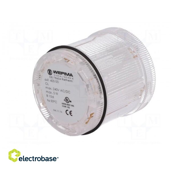 Signaller: lighting | bulb BA15D | white | Usup: 12÷240VDC | IP65 image 2