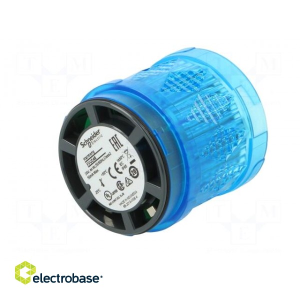 Signaller: lighting | LED | blue | Usup: 24VDC | Usup: 24VAC | IP65 | Ø60mm paveikslėlis 2