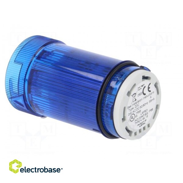 Signaller: lighting | LED | blue | 24VDC | 24VAC | IP66 | Ø40x77mm image 8