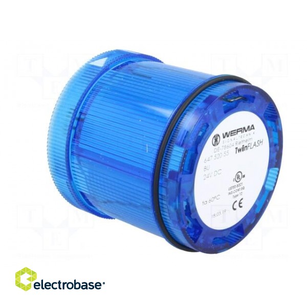 Signaller: lighting | LED | blue | 24VDC | IP65 | Ø70x65.5mm | -30÷60°C image 8