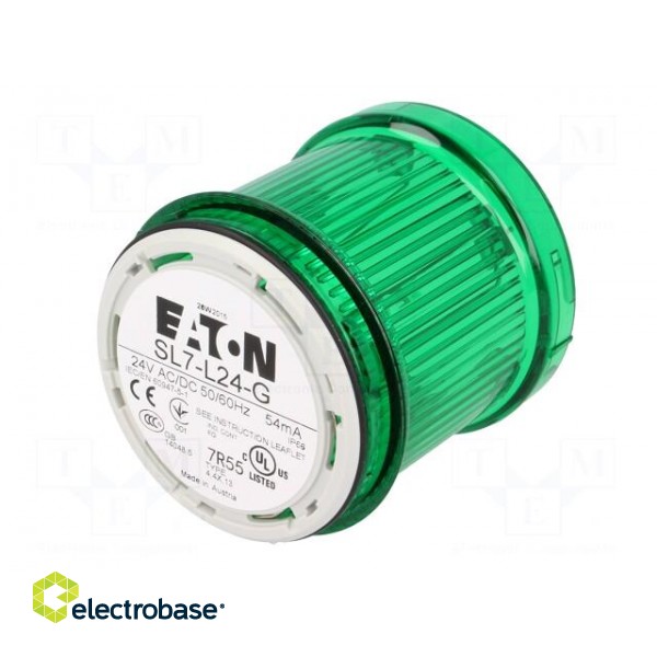 Signaller: lighting | LED | green | 18÷30VDC | 18÷26VAC | IP66 | SL7 image 2