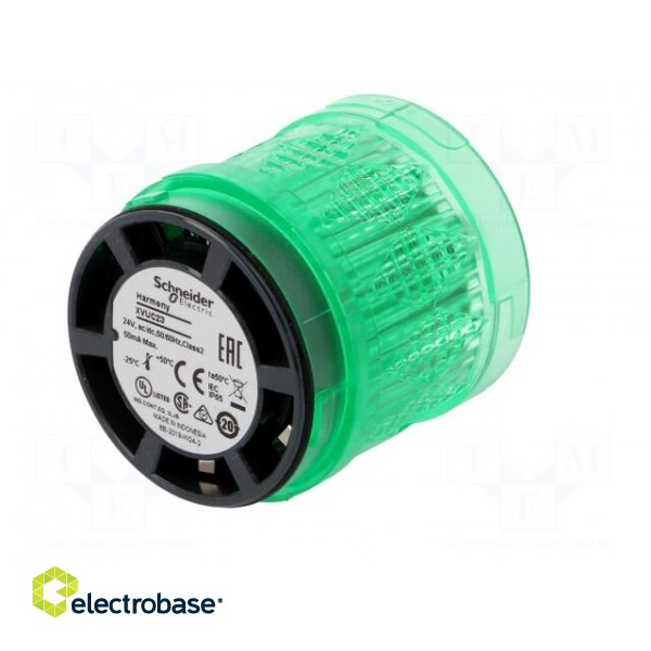 Signaller: lighting | LED | green | 24VDC | 24VAC | IP65 | Ø60mm | -25÷50°C image 2