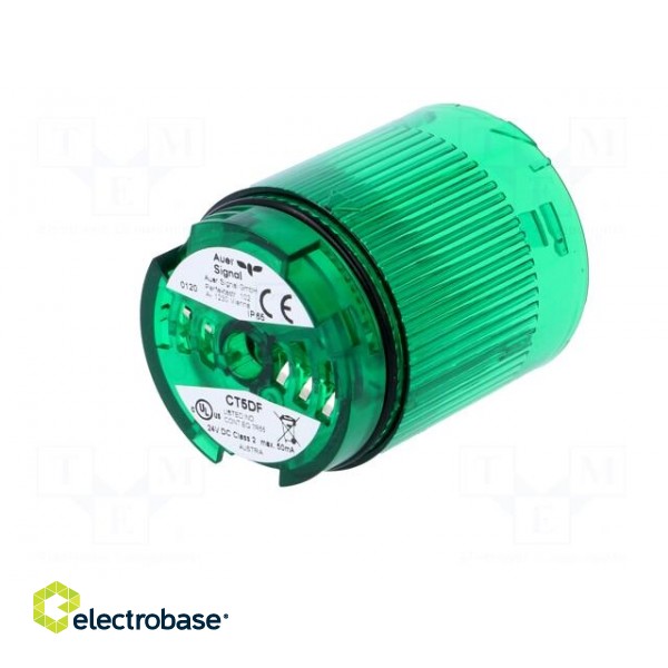 Signaller: lighting | LED | green | Usup: 24VDC | IP65 | Ø50x69mm paveikslėlis 2